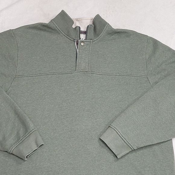 Orvis Men's 2XL Signature Quarter 1/4 Zip Fleece Pullover Sweatshirt Olive Green - Picture 2 of 8